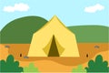 Camping Into The Wild Background Vector Illustration Royalty Free Stock Photo