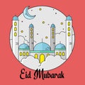 Vector illustration of the background for the celebration of eid al-fitr