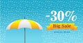 Vector illustration of a background for Happy Monsoon Sale