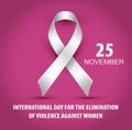 Vector illustration of a Background For International Day for the Elimination of Violence Against Women. Royalty Free Stock Photo