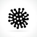 Vector illustration of bacteria black icon concept