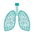 bacteria and virus in respiratory system, lung infection