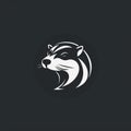 Mischievous Badger Head Logo: Graphic Design Elements With Solapunk Vibes