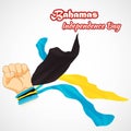 Vector illustration for Bahamas independence day