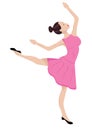 Vector illustration of ballerina