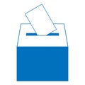 Ballot box icon. Vector illustration of a ballot box for election. Box for votes on voting