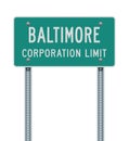 Baltimore Corporation Limit road sign
