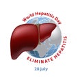 Vector illustration,banne or poster for world hepatitis day.