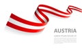 Vector Banner with Austrian Flag colors