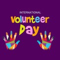 International Volunteer Day.