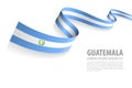 Vector Banner with Guatemala Flag colors