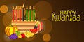 Happy Kwanzaa Celebration African American holiday festival of harvest.
