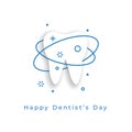 Vector illustration banner International Dentist Day 6 march