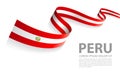 Vector Banner with Peru Flag colors Royalty Free Stock Photo