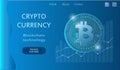 vector illustration, banner for the site on the theme of crypto currency, blockchain technologies.