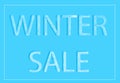 Vector illustration banner, sticker winter discount volumetric letters