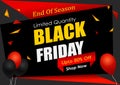 Banner template background for Black Friday Sale and Promotion