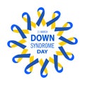 Down syndrome illustration, white background,