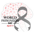 Vector illustration of a Banner for World Parkinson`s Day.