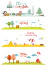 Vector illustration banners for tourism or camp