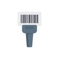 Barcode scanner scanning a barcode icon illustration Royalty Free Stock Photo