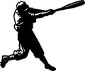 Baseball Batter Vector Illustration Royalty Free Stock Photo