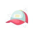 Vector illustration of a baseball cap. Summer hats