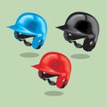 Vector illustration. Baseball helmet.