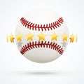 Vector illustration of baseball leather ball with