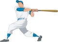 Baseball Batter Vector Illustration Royalty Free Stock Photo