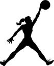 Basketball Girl Vector Illustration