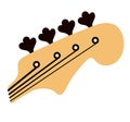 Vector illustration bass guitar logo Royalty Free Stock Photo