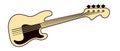 Vector illustration bass guitar logo