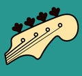 Vector illustration bass guitar logo Royalty Free Stock Photo