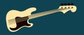 Vector illustration bass guitar logo Royalty Free Stock Photo