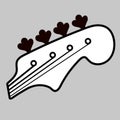 Vector illustration bass guitar logo Royalty Free Stock Photo