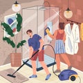 Vector illustration for bathroom cleaning. Clean