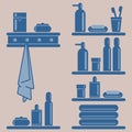 Vector illustration. Bathroom elements.