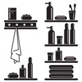 Vector illustration. Bathroom elements.