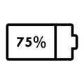 Line Battery 75% Icon