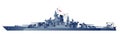 Vector illustration of battleship