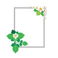 Frame of beautiful flowers. Design for invitation, wedding or greeting cards Royalty Free Stock Photo