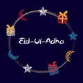 Vector Illustration of Beautiful Greeting Card Design 'Eid Adha