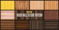 Vector Illustration beauty Wood Wall Floor Texture Pattern Background collection set Royalty Free Stock Photo