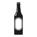 Vector illustration of beer bottle icon. Isolated. Royalty Free Stock Photo