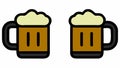 Vector illustration of a beer mug icon Royalty Free Stock Photo