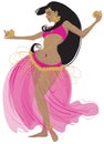 Vector illustration of a belly dancer