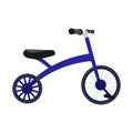 Vector illustration of bicycle, kids bike, wheel, transportation type. Flat style.