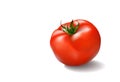 Vector illustration of big ripe red fresh tomato isolated on white background Royalty Free Stock Photo