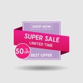 vector illustration big Sale end off season special offer banner template design Royalty Free Stock Photo